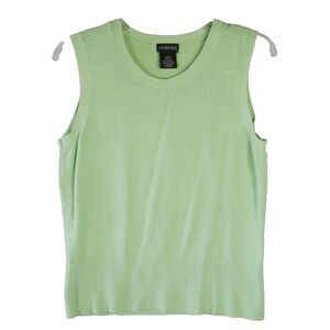 George Ladies Size L ( 12-14) Tank Top Sweater Vest Cinched Bottom Green